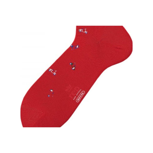 Calza Uomo lunga Italian Icon con moto Rosso Red Socks- Francavilla Moda